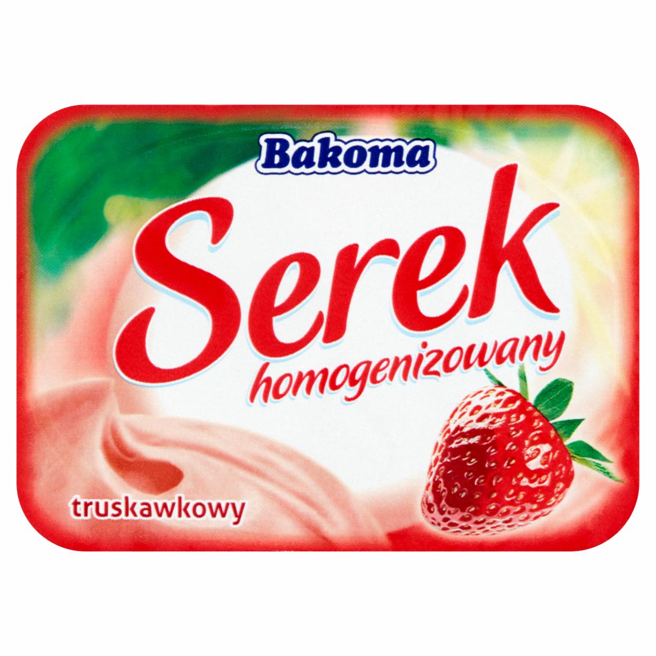 Zdjęcia - Bakoma Serek homogenizowany truskawkowy 140 g