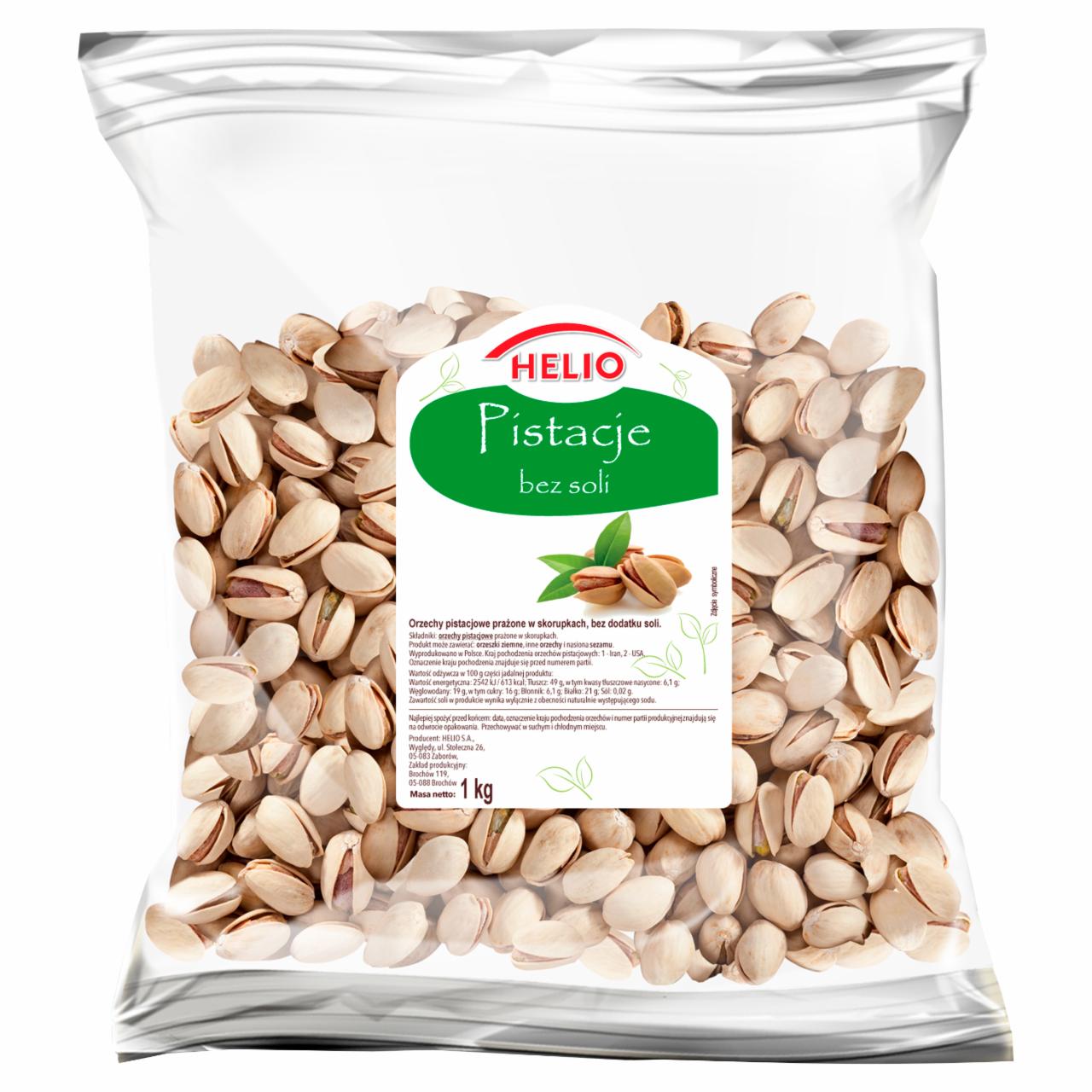 Zdjęcia - Helio Pistacje bez soli 1 kg