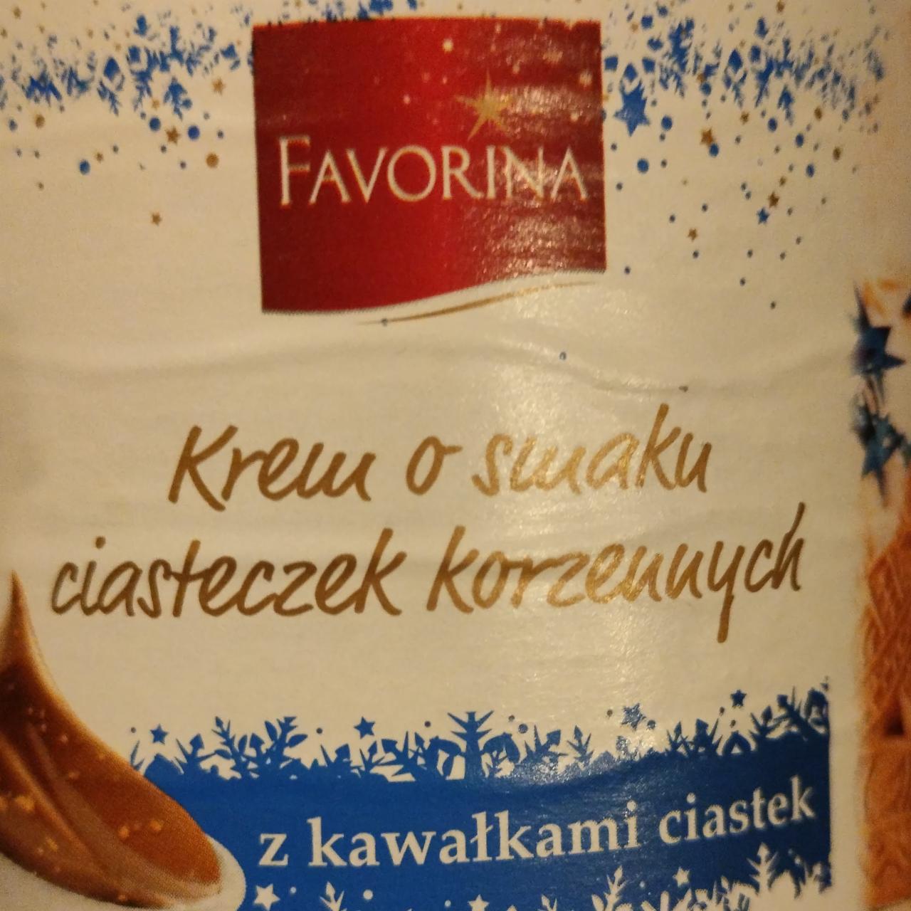 Zdjęcia - Krem o smaku ciasteczek korzennych z kawałkami ciastek Favorina