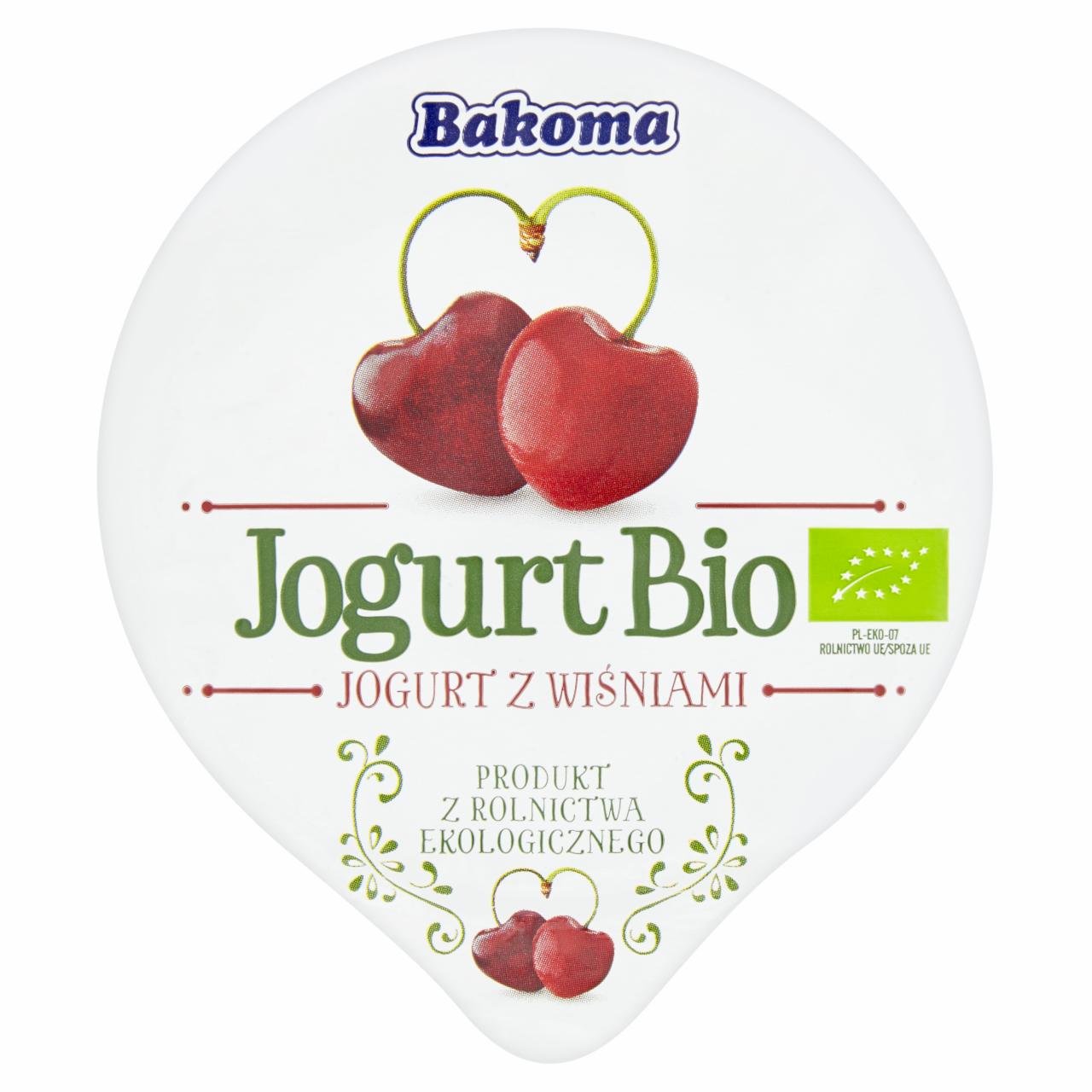 Zdjęcia - Jogurt Bio z wiśniami 140 g Bakoma