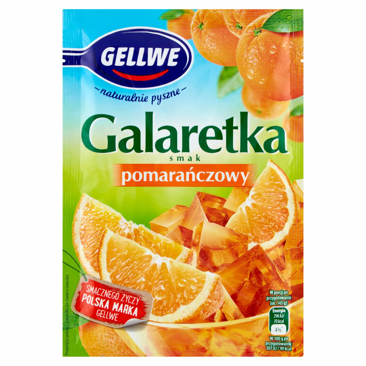 Zdjęcia - Galaretka smak pomarańczowy 72 g Gellwe