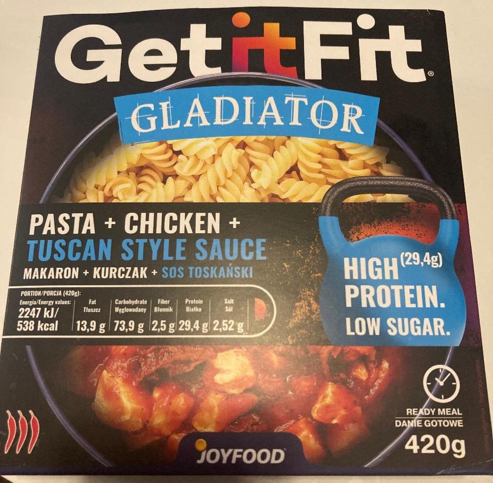 Zdjęcia - Gladiator Pasta + chicken + tuscan style sauce GetitFit