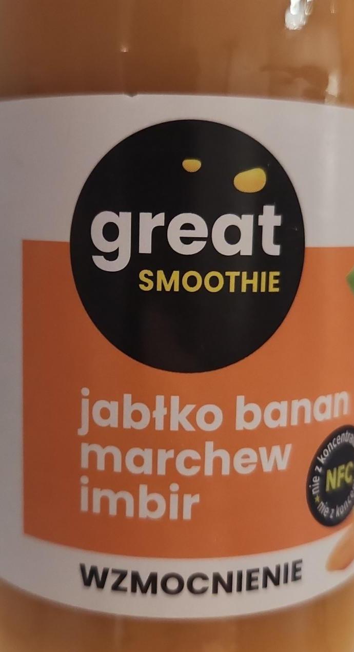 Zdjęcia - Jabłko banan marchew imbir wzmocnienie Great Smoothie