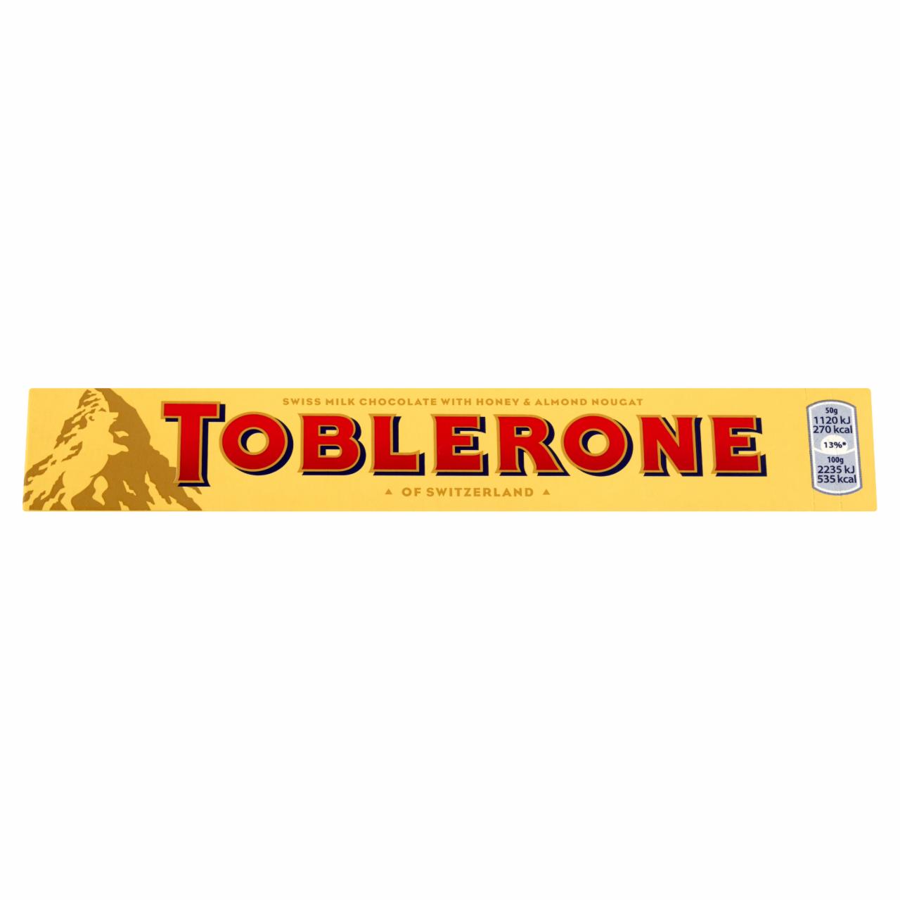 Zdjęcia - Toblerone Szwajcarska czekolada mleczna z nugatem miodowo-migdałowym 50 g
