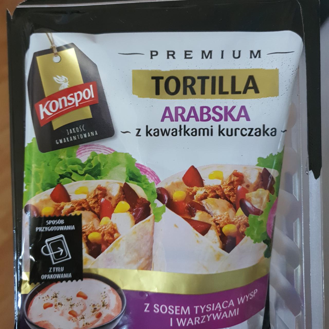 Zdjęcia - Premium Tortilla arabska z kawałkami kurczaka Konspol