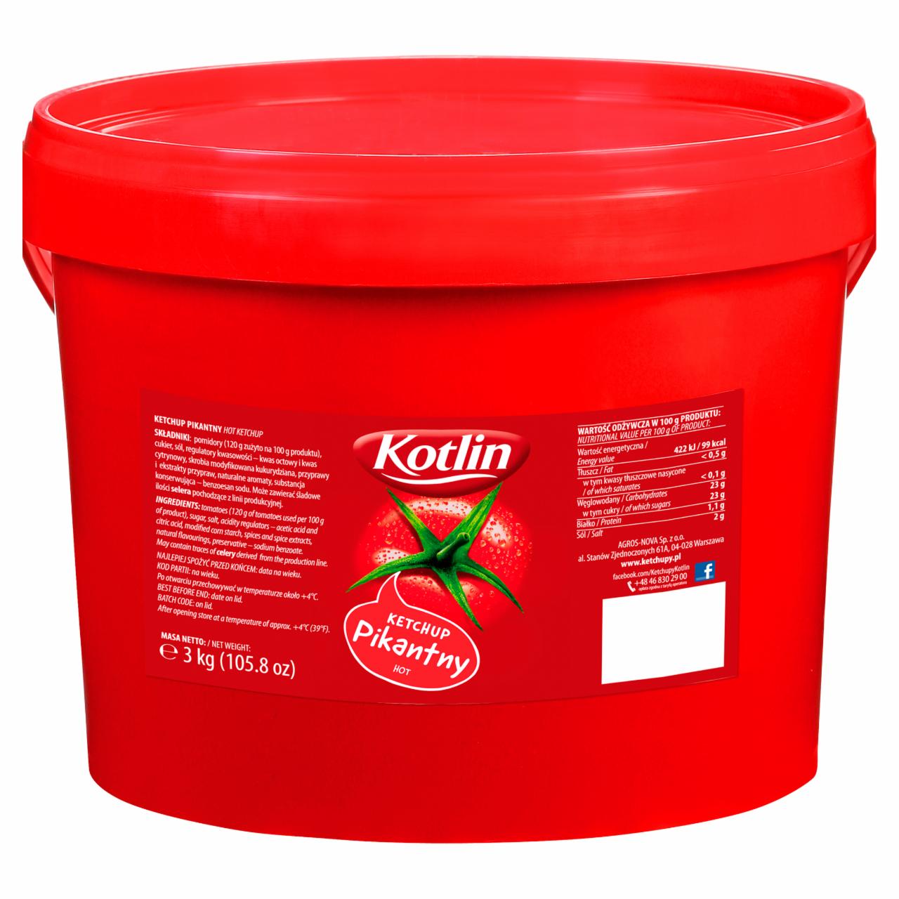 Zdjęcia - Kotlin Ketchup pikantny 3 kg