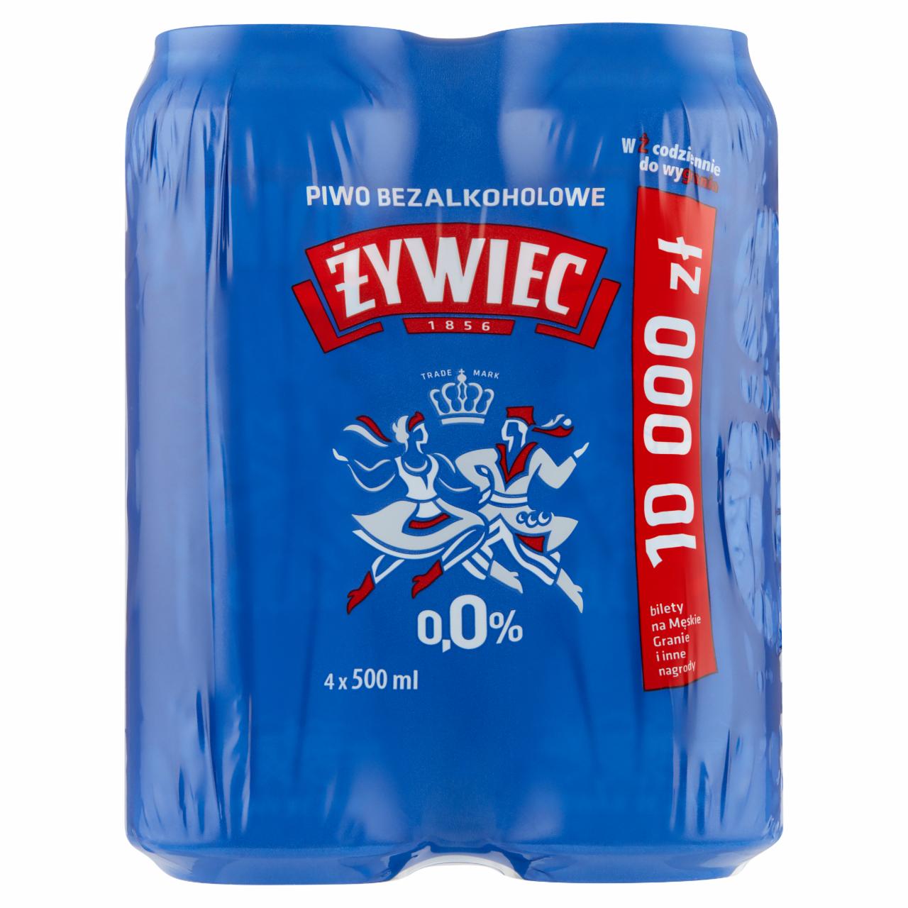 Zdjęcia - Żywiec Piwo jasne bezalkoholowe 4 x 500 ml