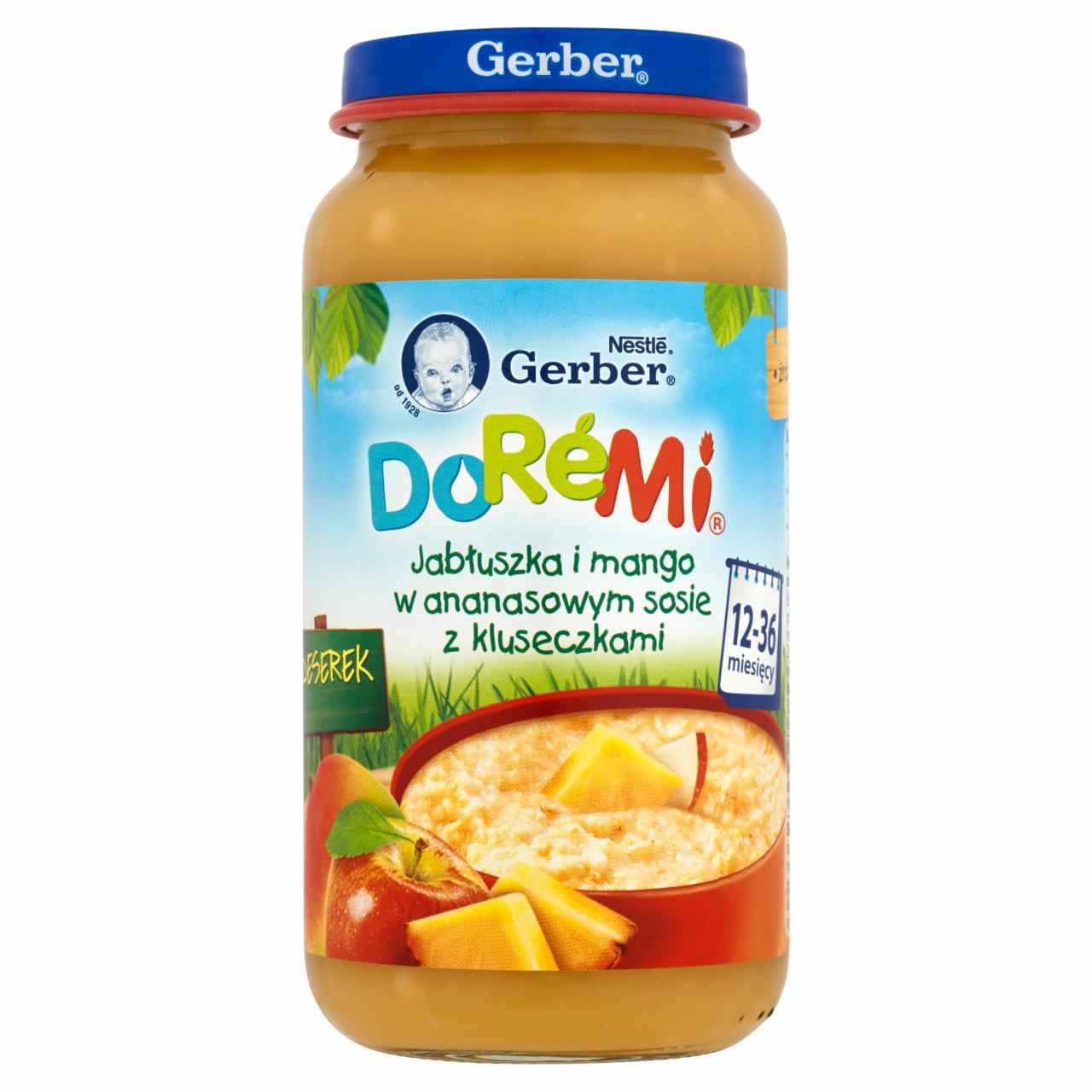 Zdjęcia - Gerber DoReMi Deserek Jabłuszka i mango w ananasowym sosie z kluseczkami 12-36 miesięcy 250 g