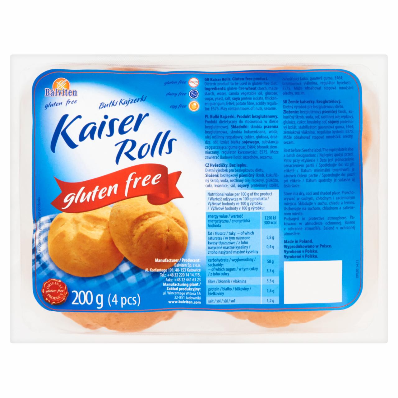 Zdjęcia - Balviten Bułki kajzerki 200 g (4 sztuki)