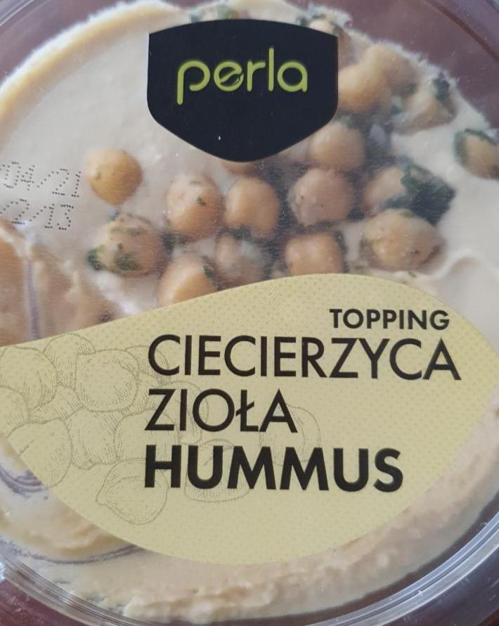 Zdjęcia - Hummus topping ciecierzyca zioła Perla 160g