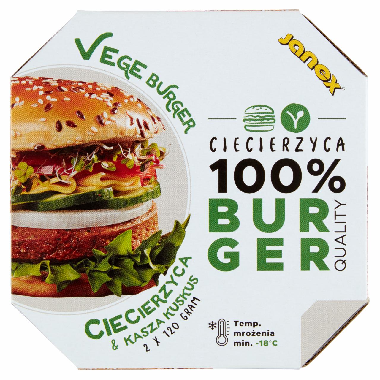Zdjęcia - Vege burger z ciecierzycy i kaszy kuskus 240 g (2 x 120 g)