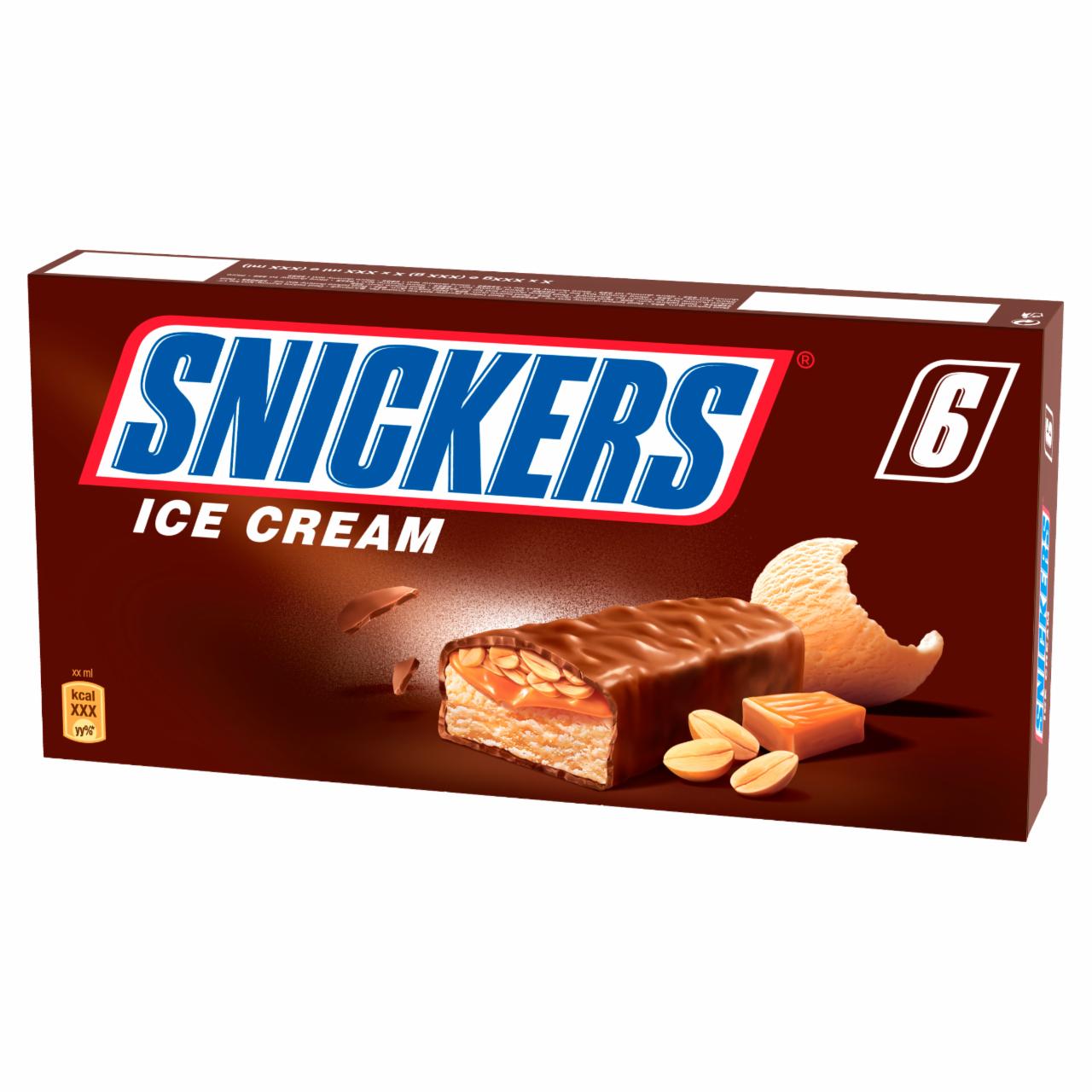 Zdjęcia - Snickers Lody orzeszki ziemne i miękki karmel w polewie kakaowej 318 ml (6 sztuk)