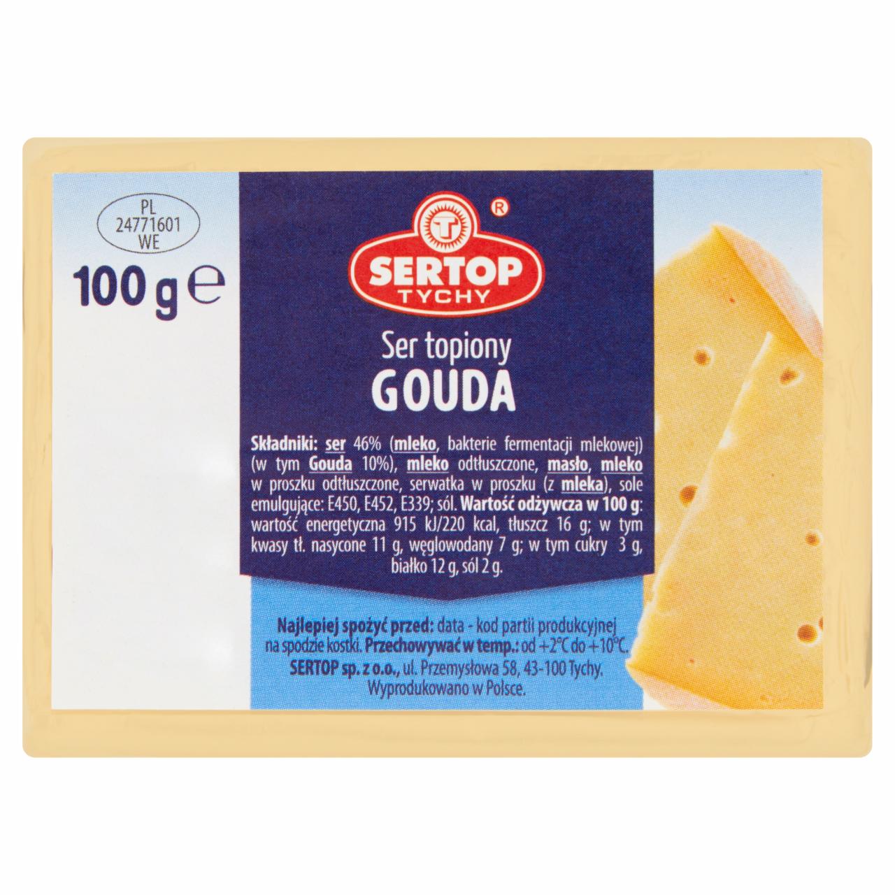 Zdjęcia - Sertop Tychy Ser topiony gouda 100 g