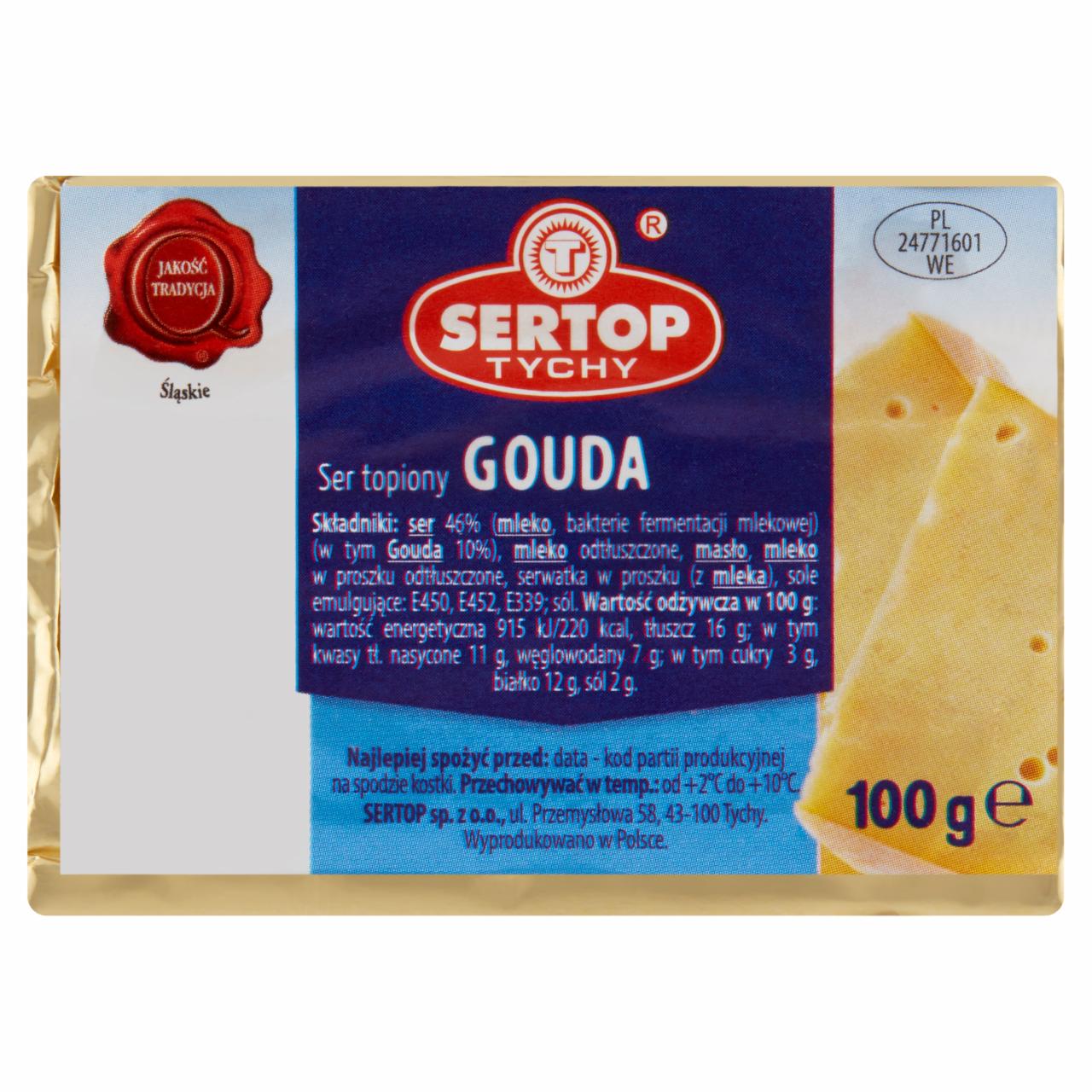 Zdjęcia - Sertop Tychy Ser topiony gouda 100 g