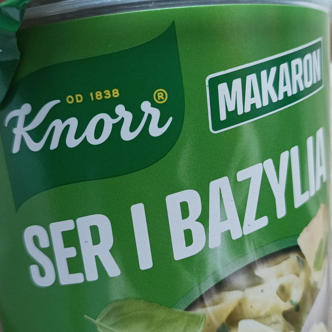 Zdjęcia - Makaron ser i bazylia Knorr