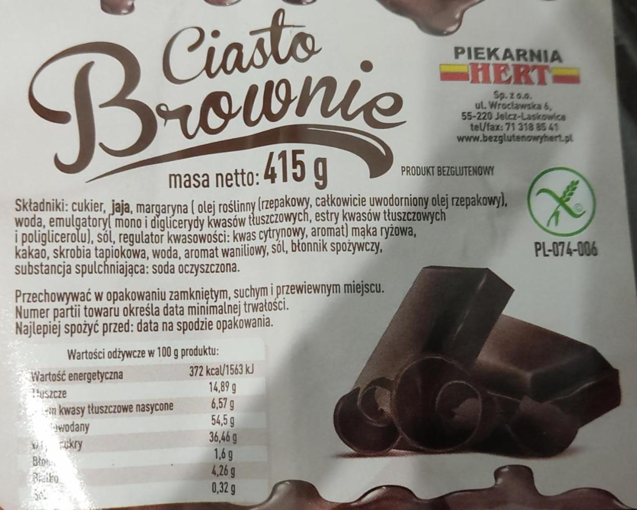 Zdjęcia - ciasto Brownie piekarnia hert