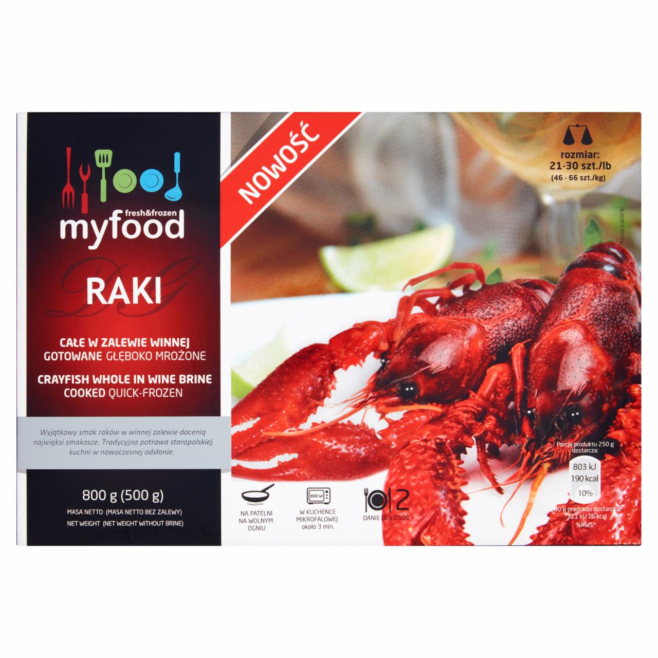 Zdjęcia - MyFood Raki całe gotowane w zalewie winnej 800 g