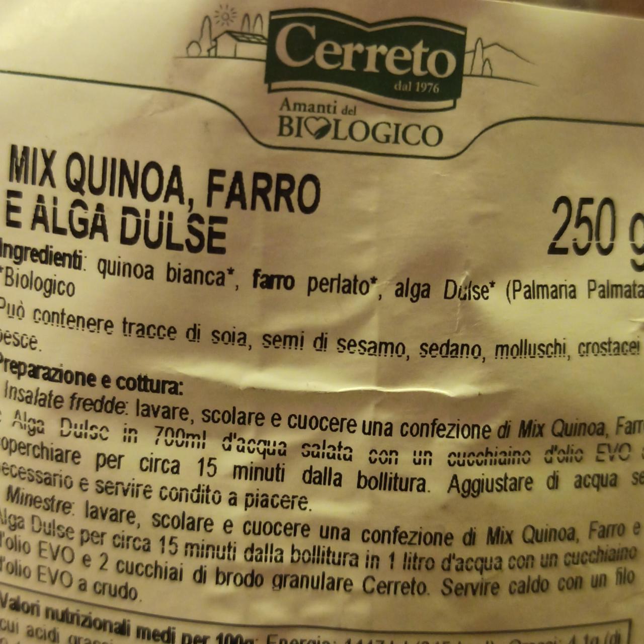 Zdjęcia - Mix Quinoa Farro e alga dulse Cerreto