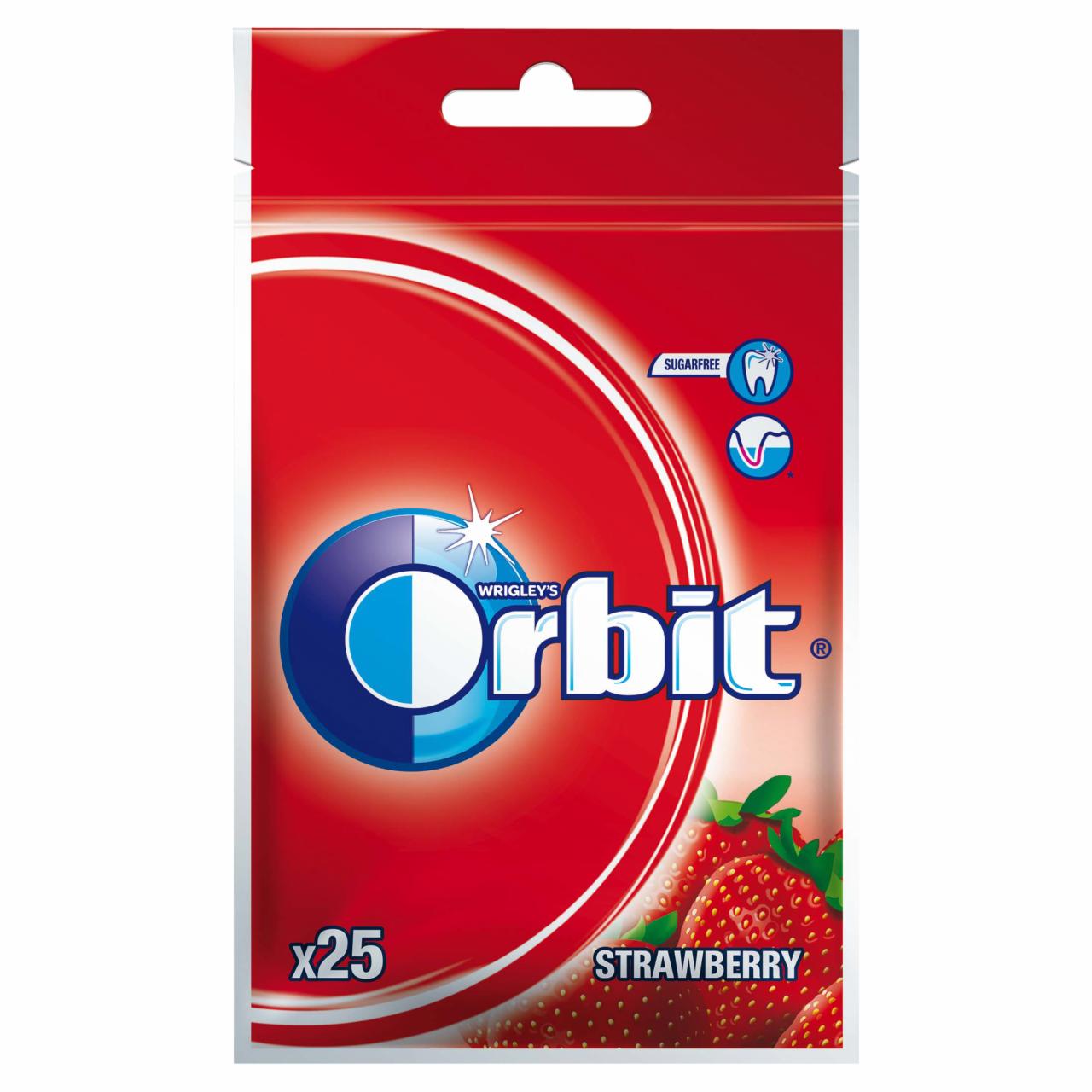 Zdjęcia - Orbit Strawberry Guma do żucia bez cukru 35 g (25 sztuk)