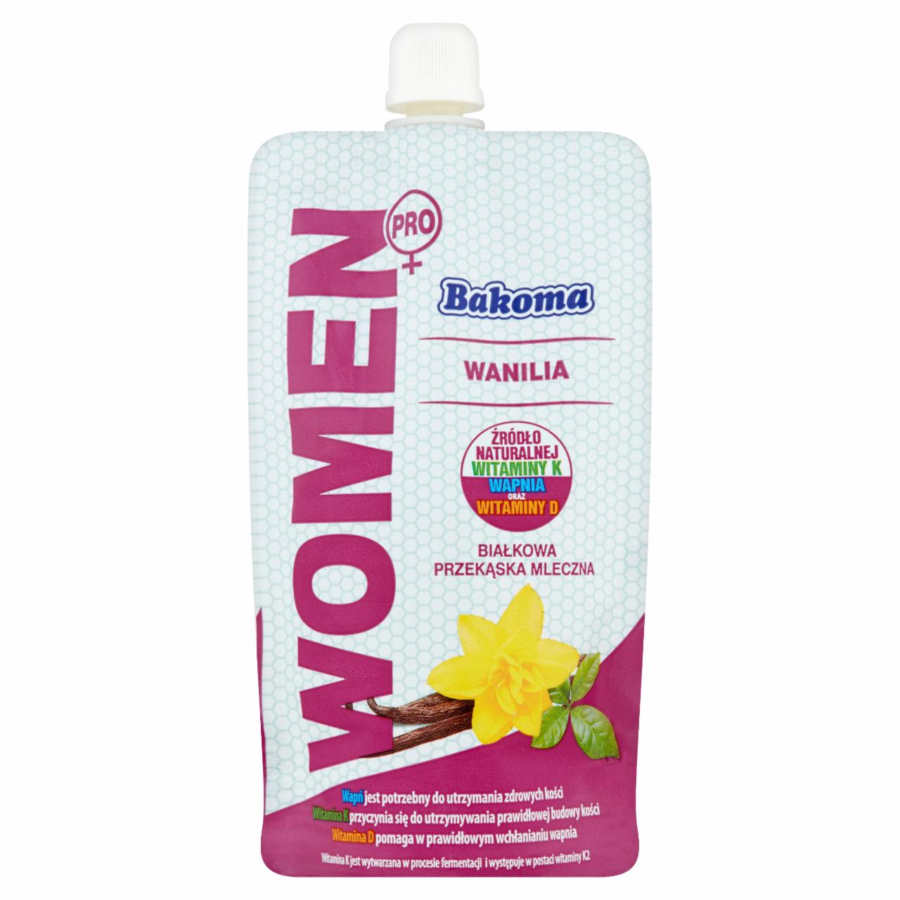 Zdjęcia - Bakoma Women Pro Białkowa przekąska mleczna wanilia 120 g