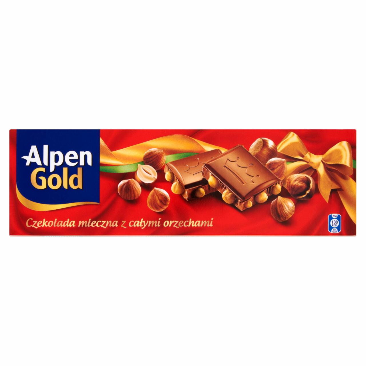 Zdjęcia - Alpen Gold Czekolada mleczna z całymi orzechami 200 g