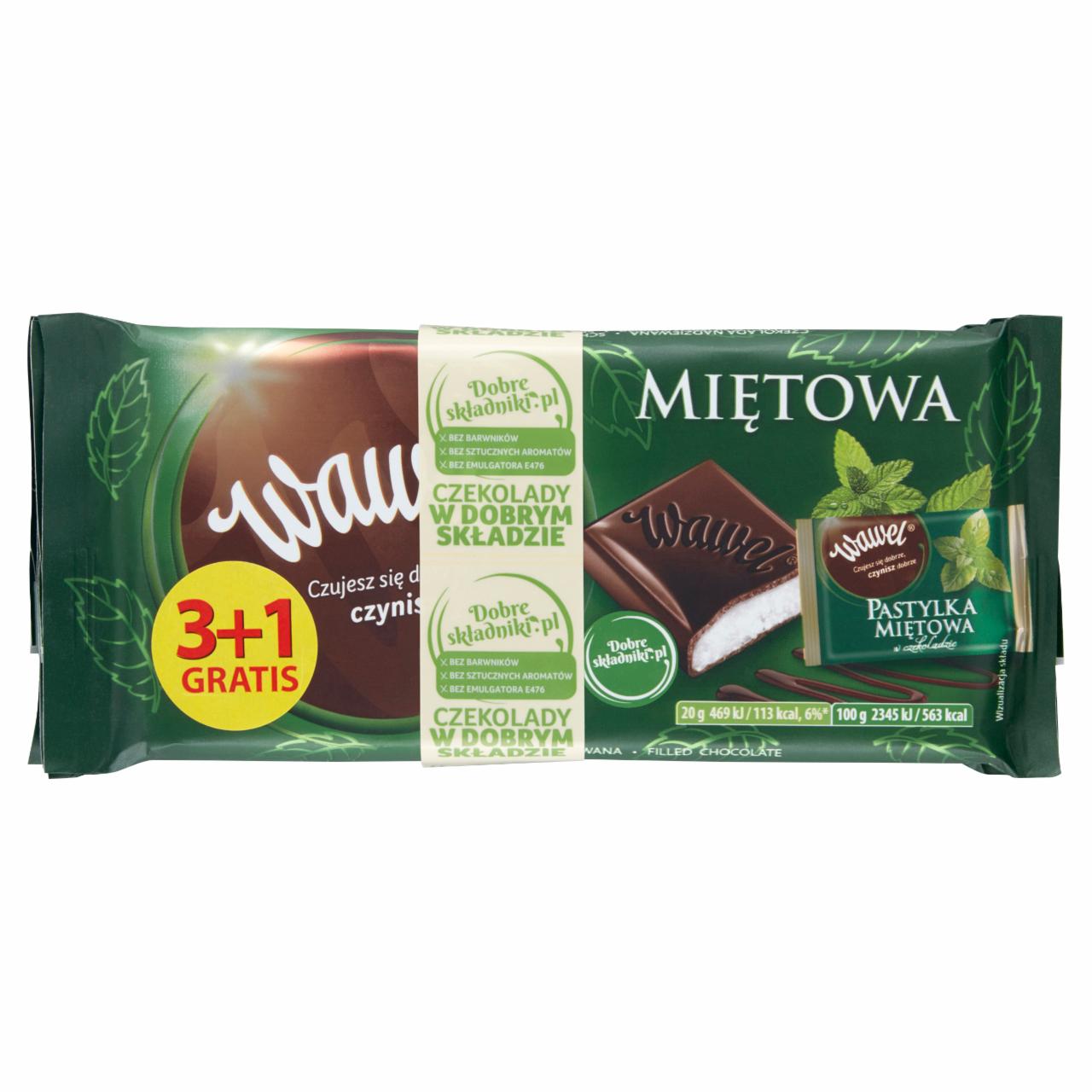 Zdjęcia - Wawel Miętowa Czekolada nadziewana 400 g (4 x 100 g)