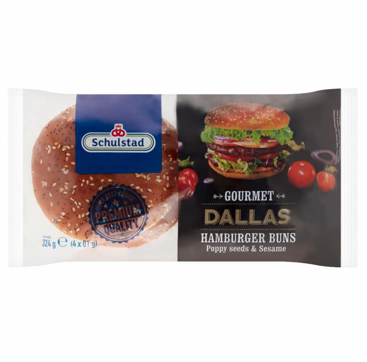 Zdjęcia - Schulstad Gourmet Dallas Bułki pszenne z makiem i nasionami sezamu do hamburgerów 324 g (4 x 81 g)