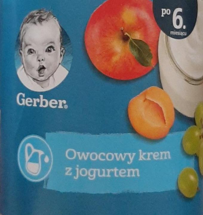 Zdjęcia - Owocowy krem z jogurtem dla niemowląt po 6. miesiącu Gerber