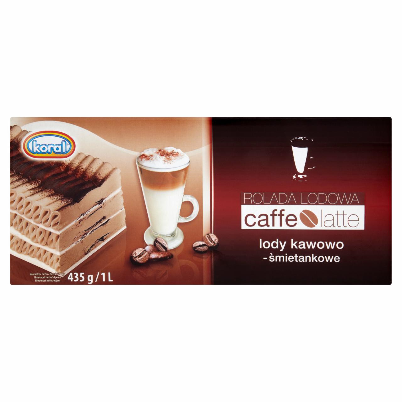 Zdjęcia - Koral Rolada caffe latte Lody kawowo-śmietankowe 1 l