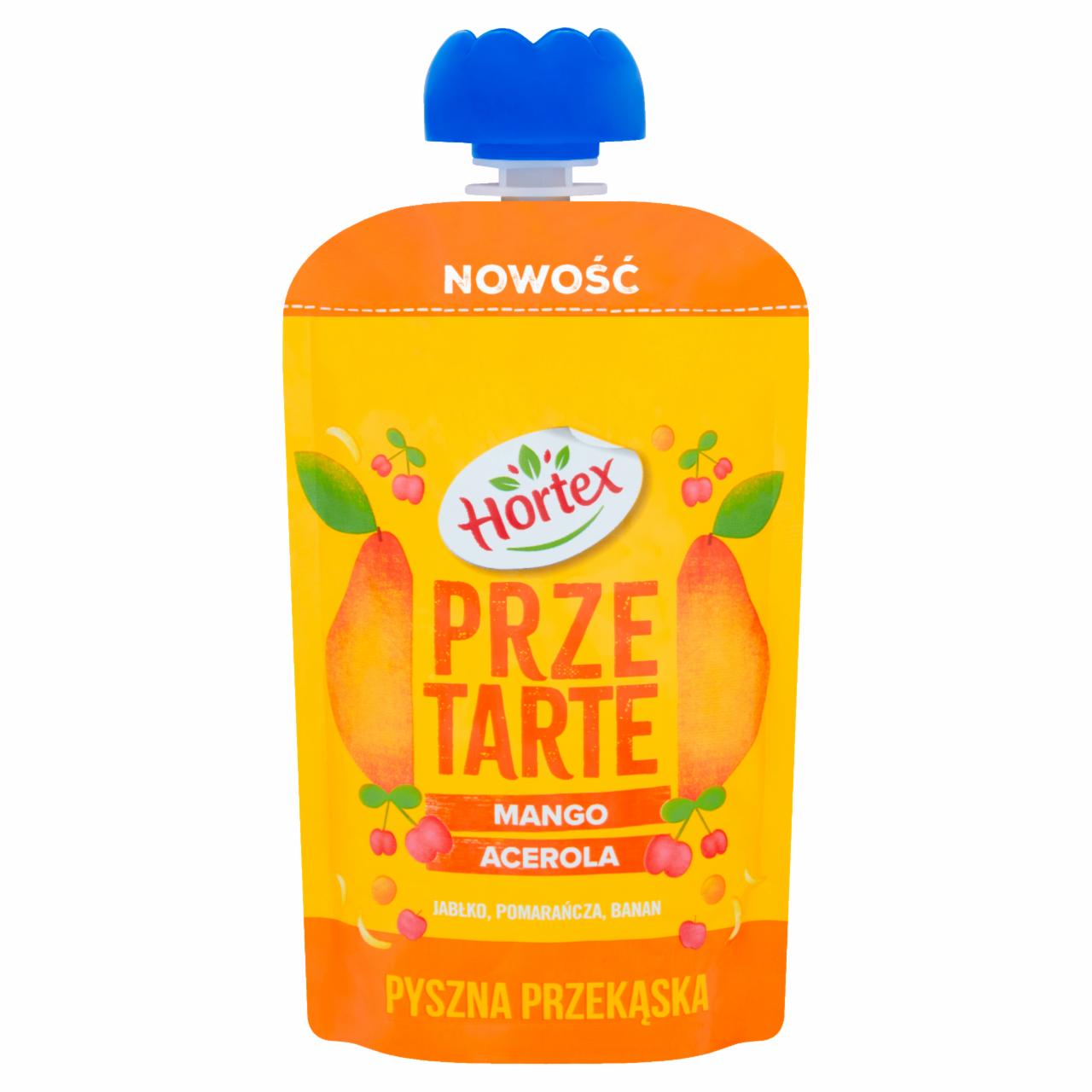 Zdjęcia - Hortex Przetarte Premium mus owocowy jabłko banan mango pomarańcza acerola 100 g