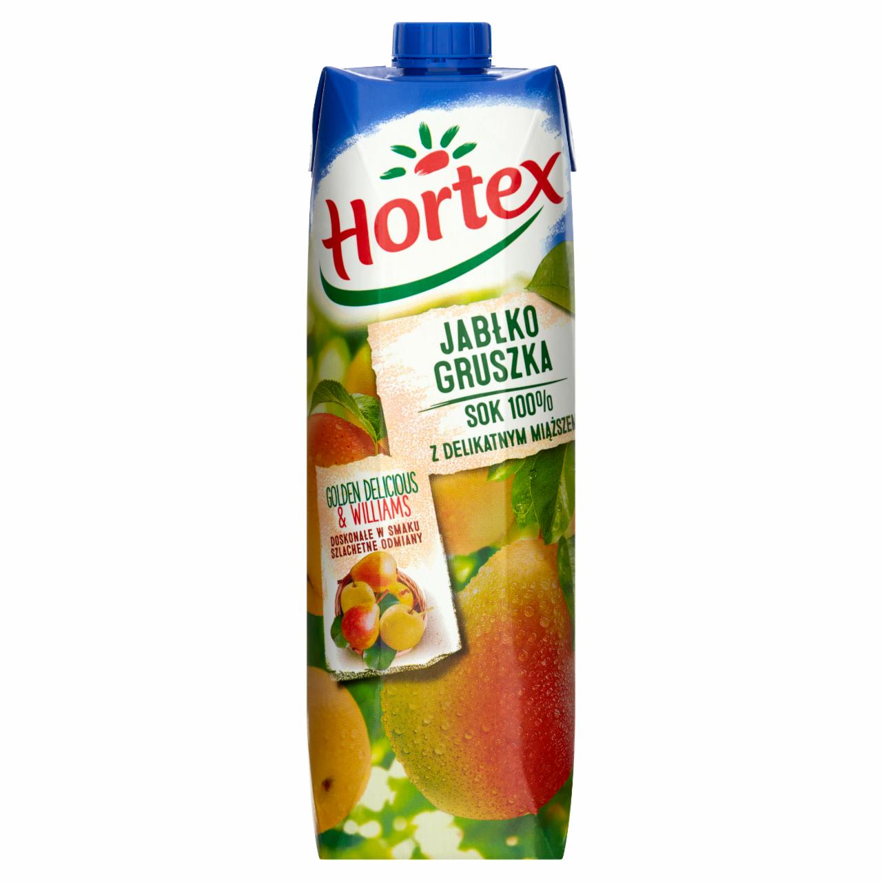 Zdjęcia - Hortex Sok 100% z delikatnym miąższem jabłko gruszka 1 l