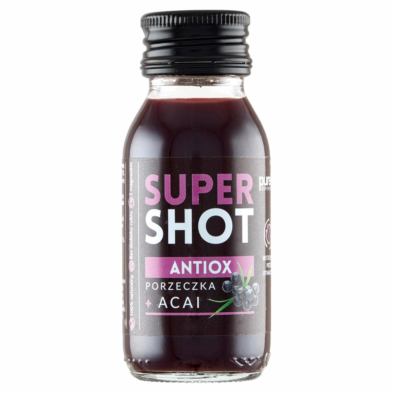 Zdjęcia - Purella Superfoods Supershot Antiox Napój niegazowany porzeczka + acai 60 ml