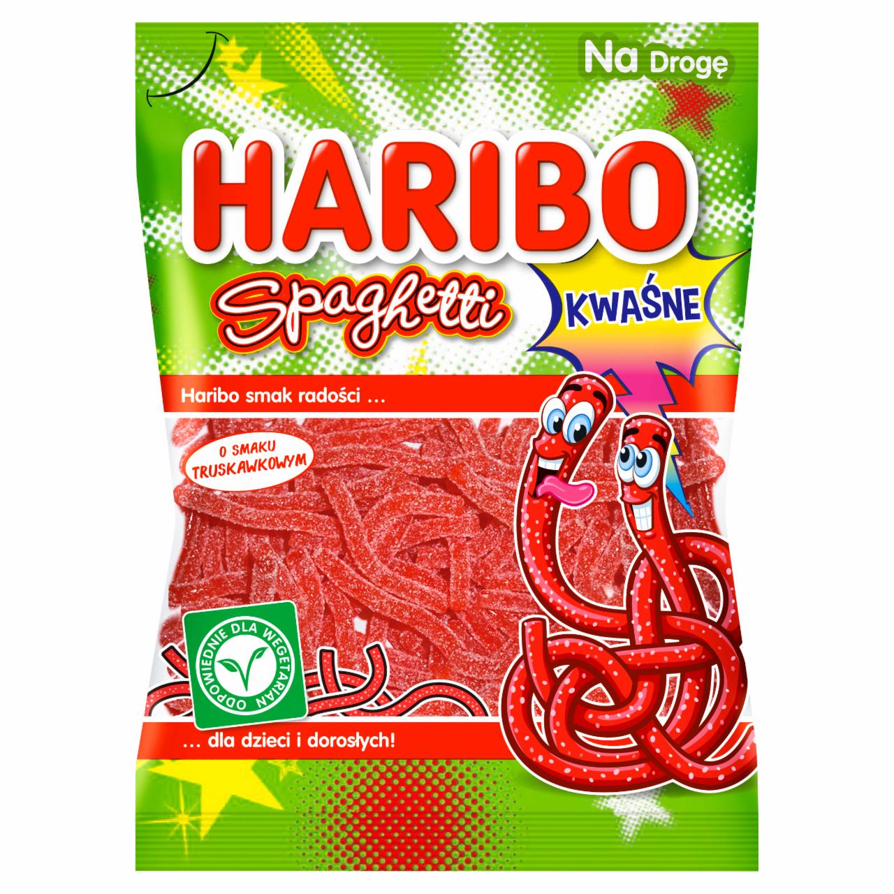 Zdjęcia - Haribo Spaghetti Żelki owocowe o smaku truskawkowym 75 g