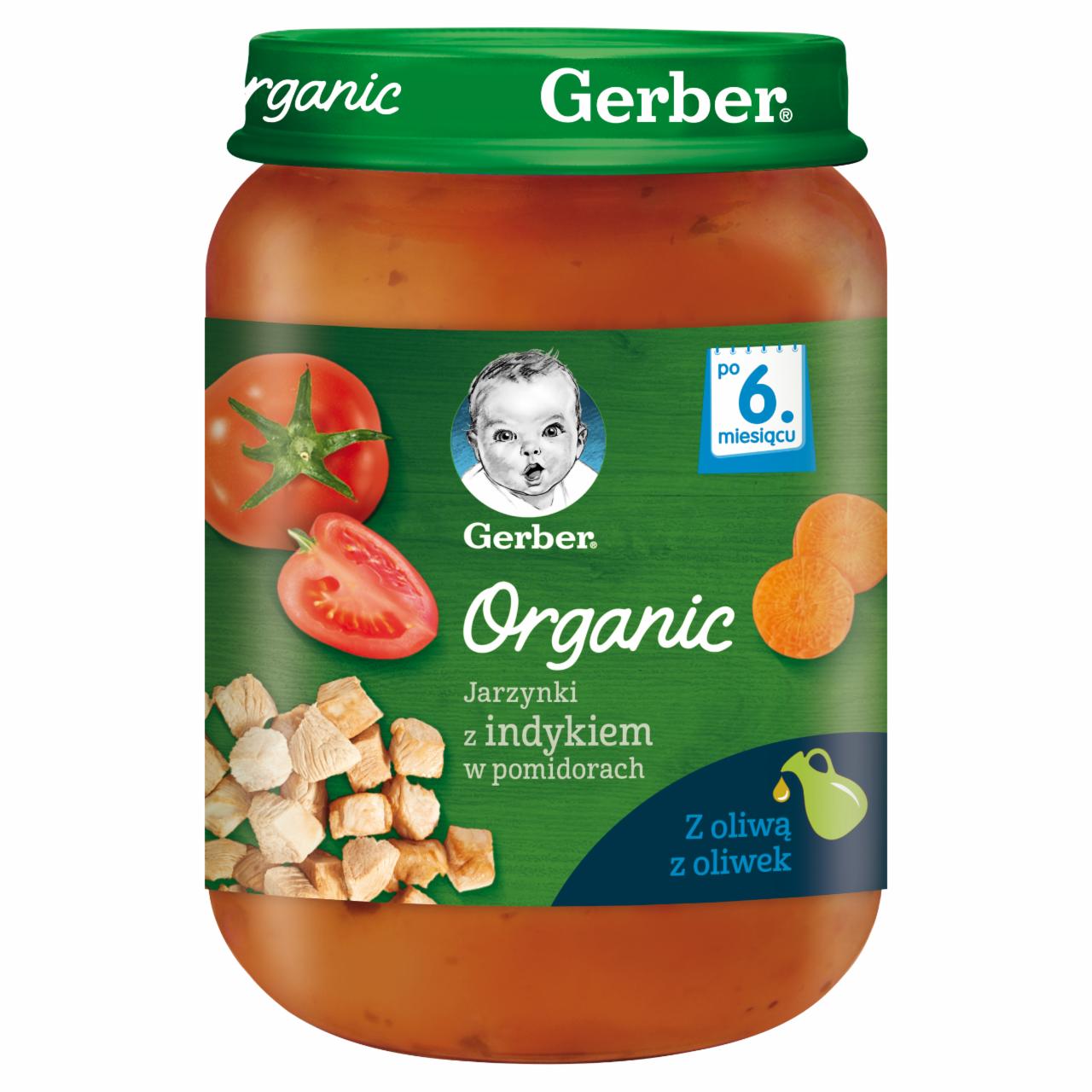 Zdjęcia - Gerber Organic Jarzynki z indykiem w pomidorach dla niemowląt po 6. miesiącu 190 g