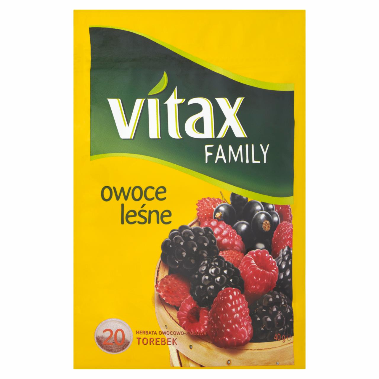 Zdjęcia - Vitax Family owoce leśne Herbata owocowo-ziołowa 40 g (20 torebek)