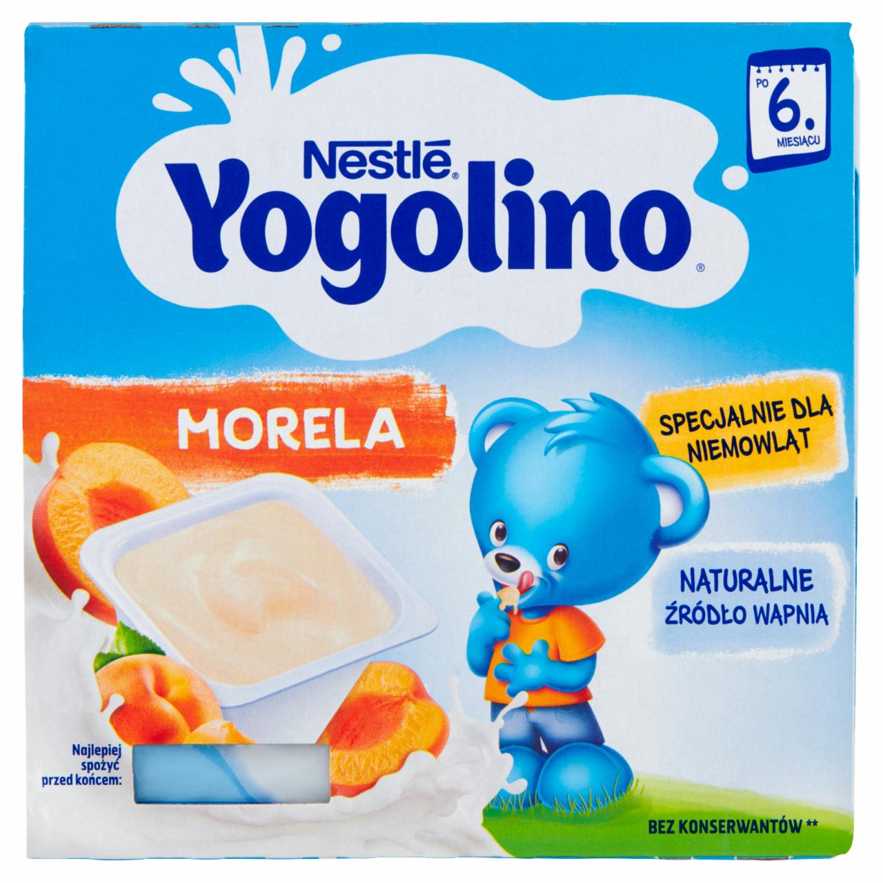 Zdjęcia - Nestlé Yogolino Deserek mleczno-owocowy morela po 6 miesiącu 400 g (4 x 100 g)