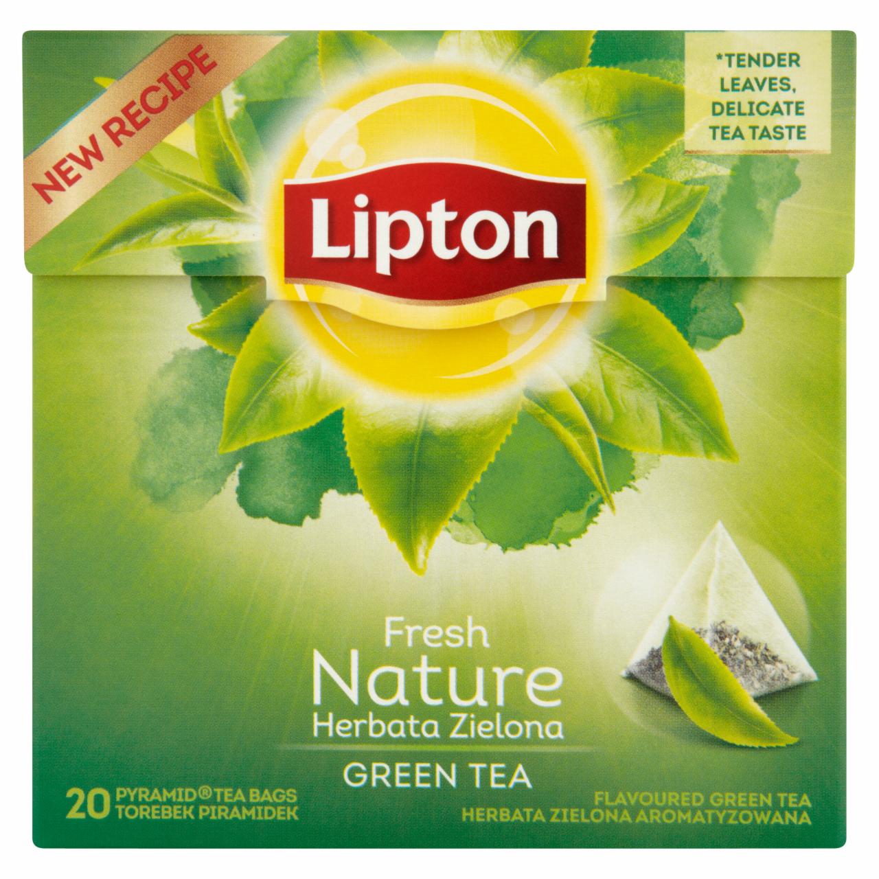 Zdjęcia - Lipton Fresh Nature Herbata zielona aromatyzowana 28 g (20 torebek)