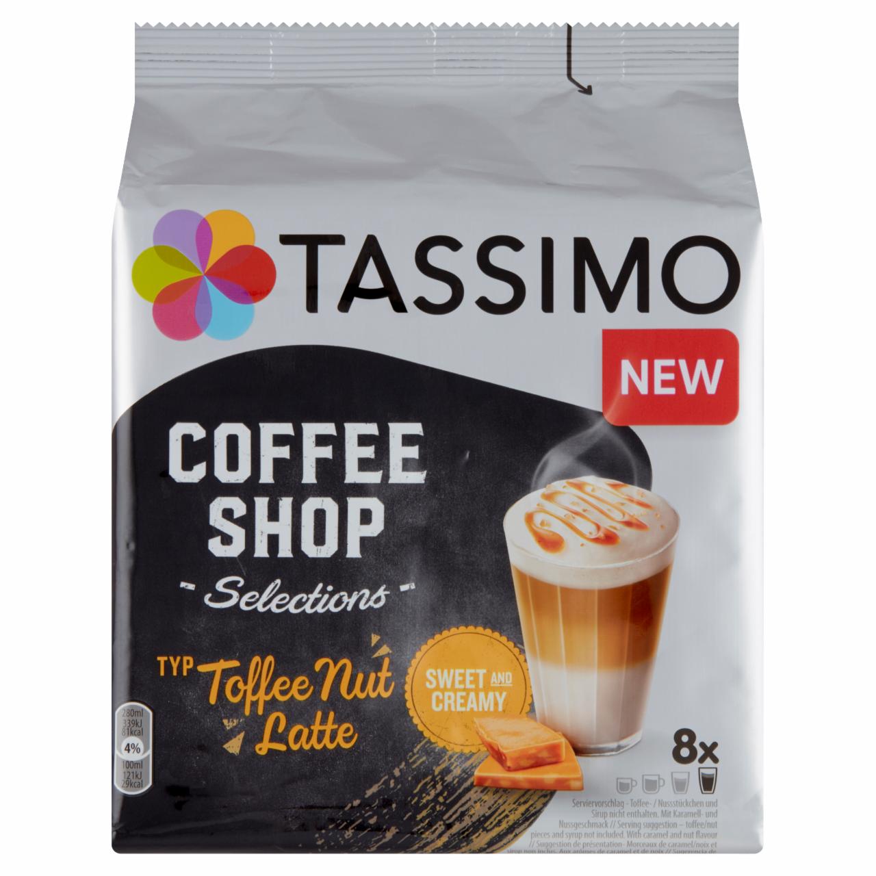 Zdjęcia - Tassimo Coffee Shop Selections Toffee Nut Latte Kawa mielona 8 sztuk i śmietanka 8 sztuk 268 g