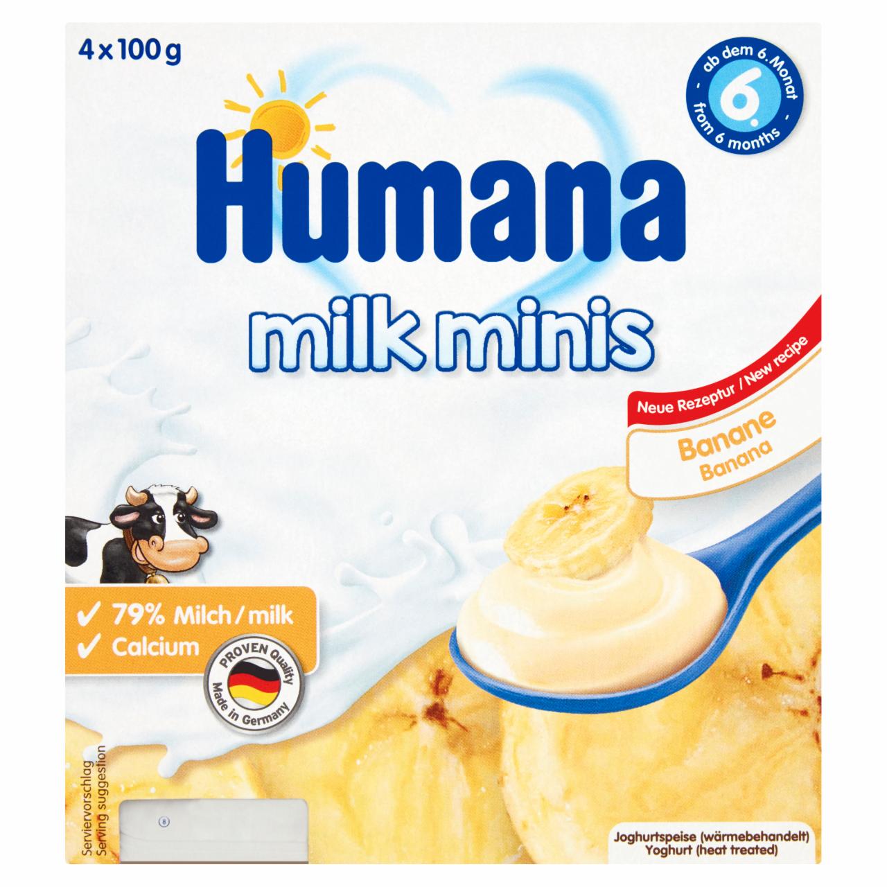 Zdjęcia - Deserek jogurtowy o smaku bananowym Milk Minis Humana