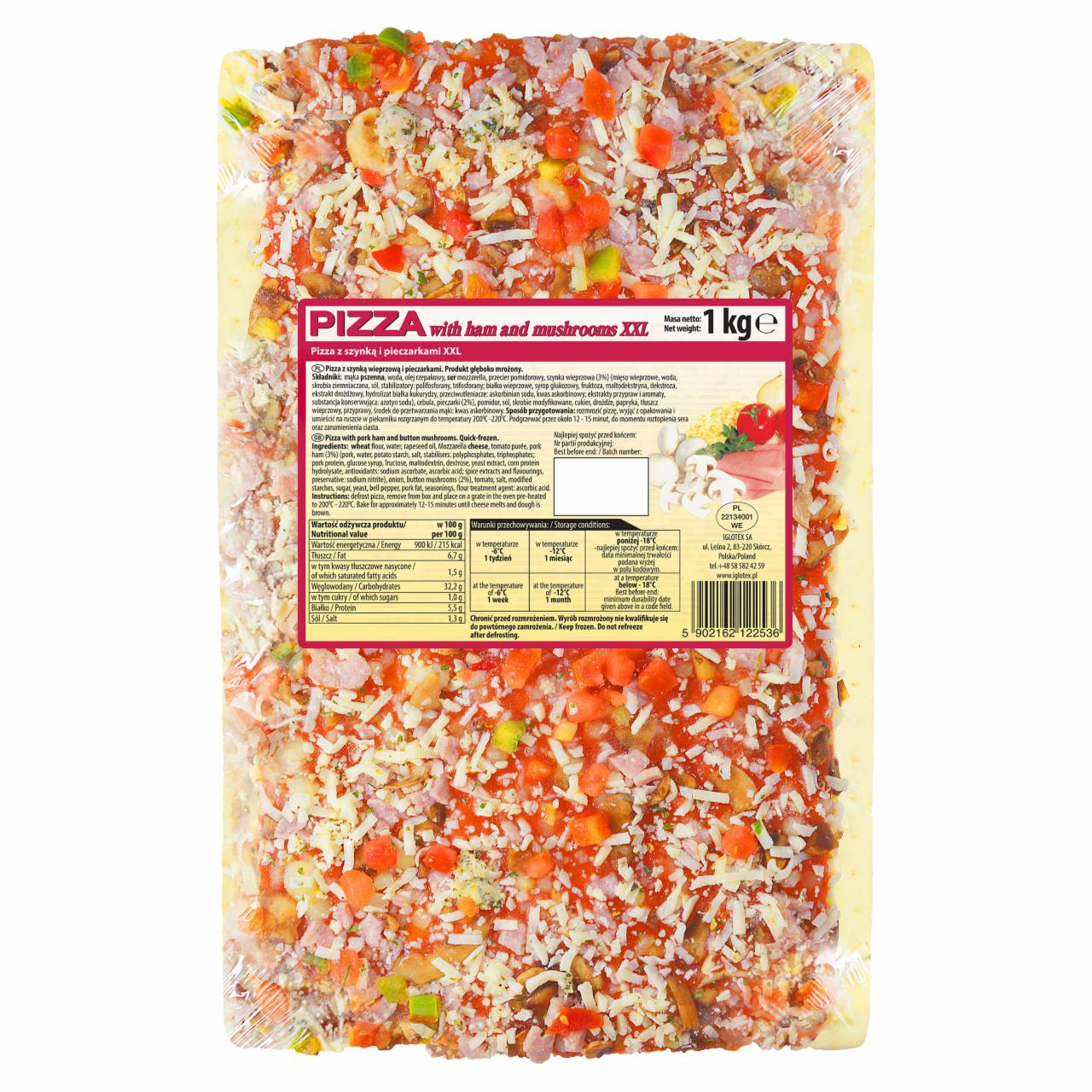 Zdjęcia - Pizza z szynką i pieczarkami XXL 1 kg