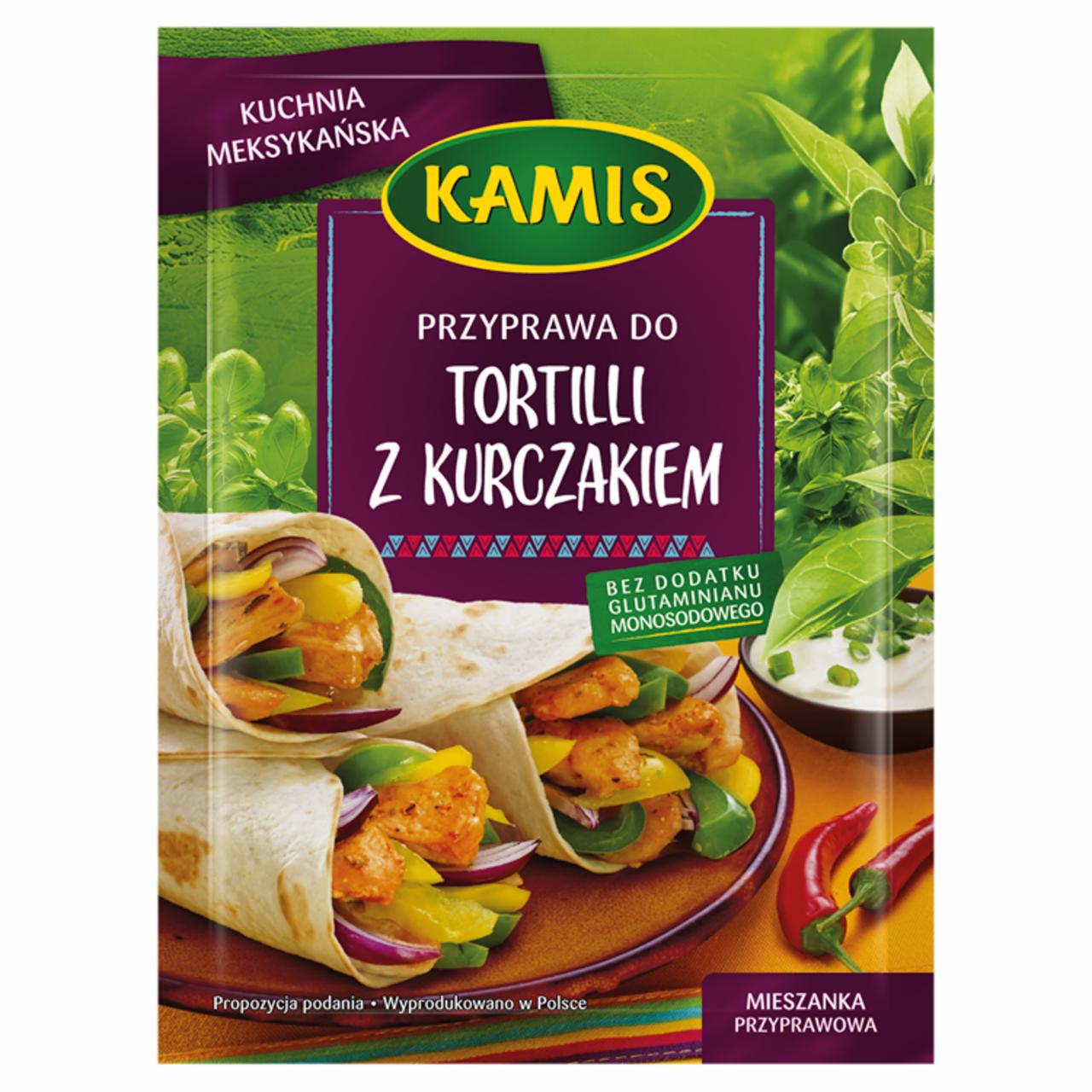 Zdjęcia - Kamis Kuchnia Meksykańska Przyprawa do Tortilli z kurczakiem Mieszanka przyprawowa 20 g