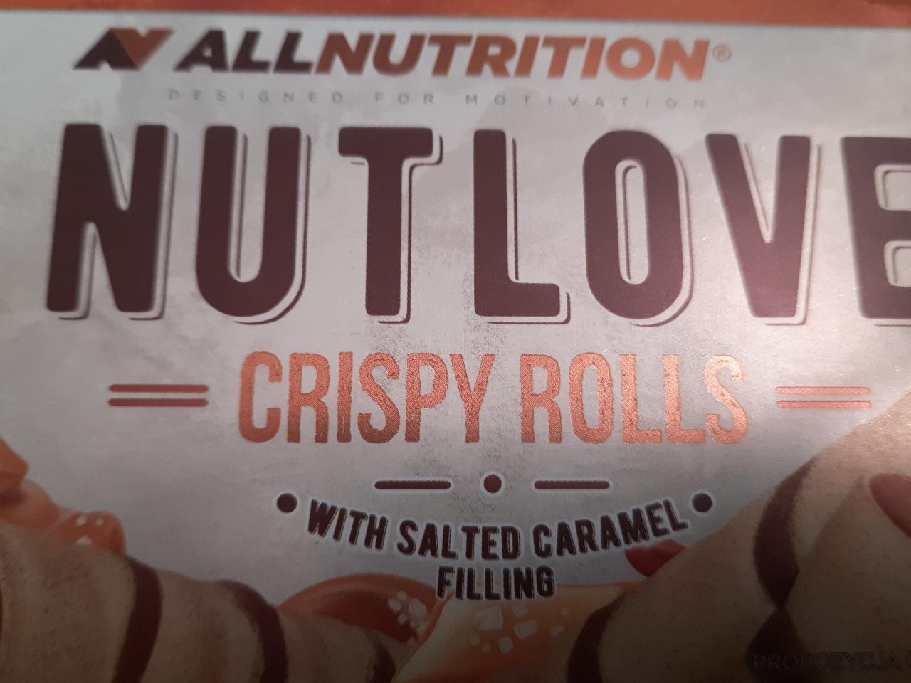 Zdjęcia - Allnutrition NutLove Crispy Rolls Salted Carmel