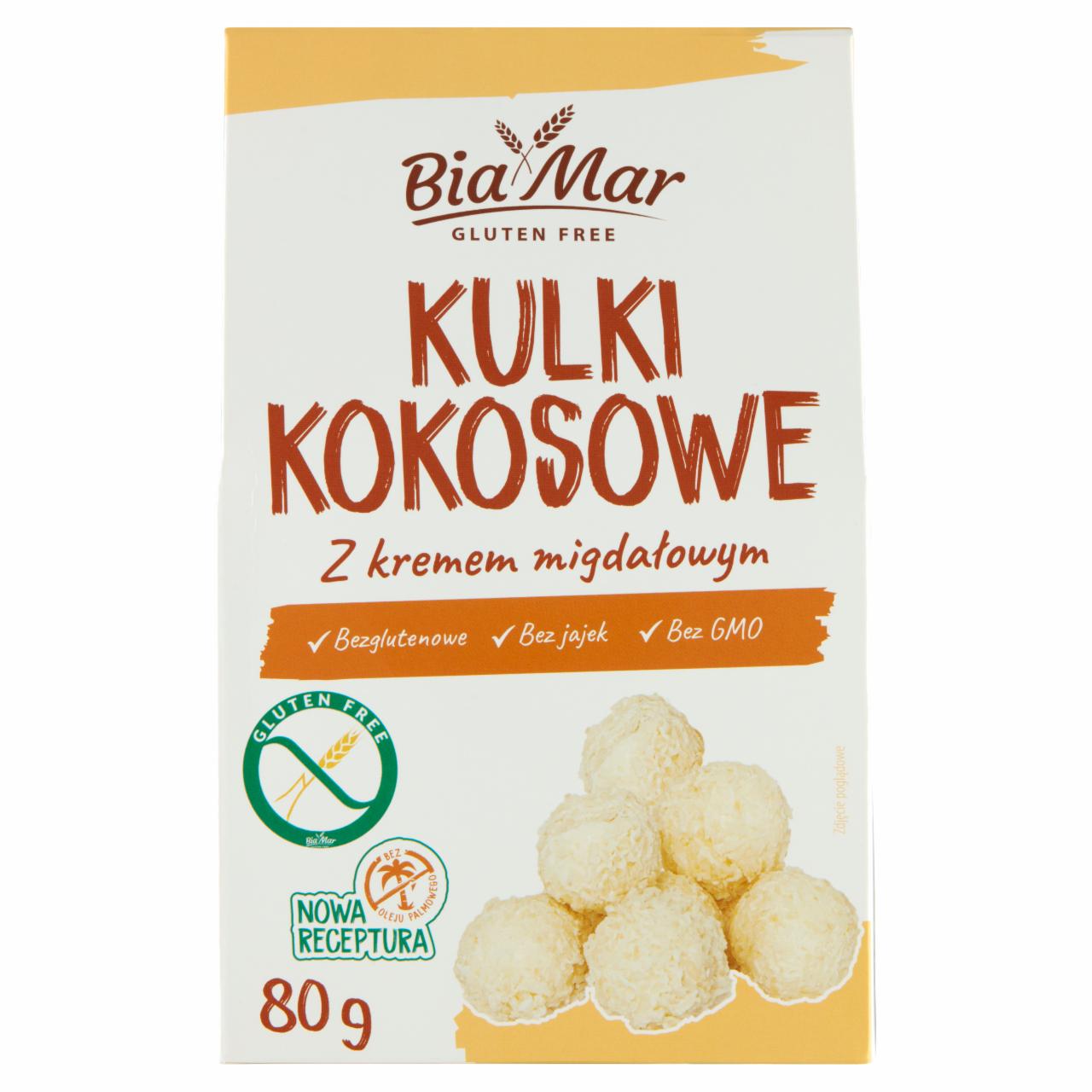 Zdjęcia - BiaMar Kulki kokosowe z kremem migdałowym 80 g