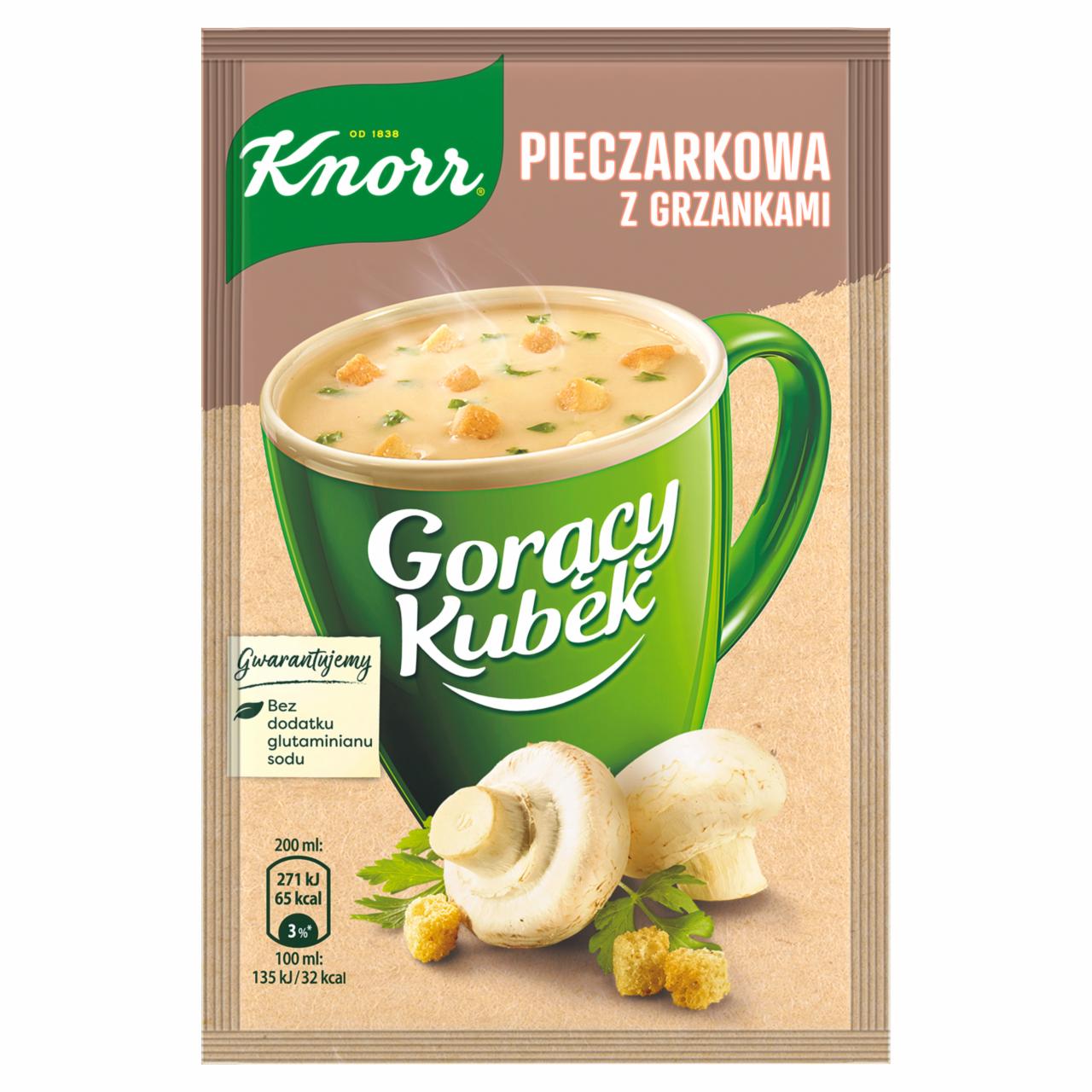 Zdjęcia - Knorr Gorący Kubek Pieczarkowa z grzankami 15 g