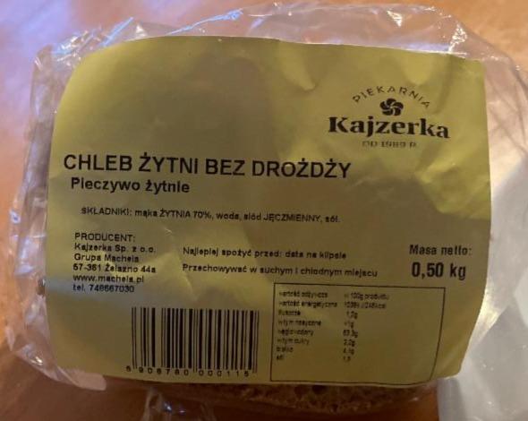 Zdjęcia - Chleb żytni bez drożdży Piekarnia Kajzerka