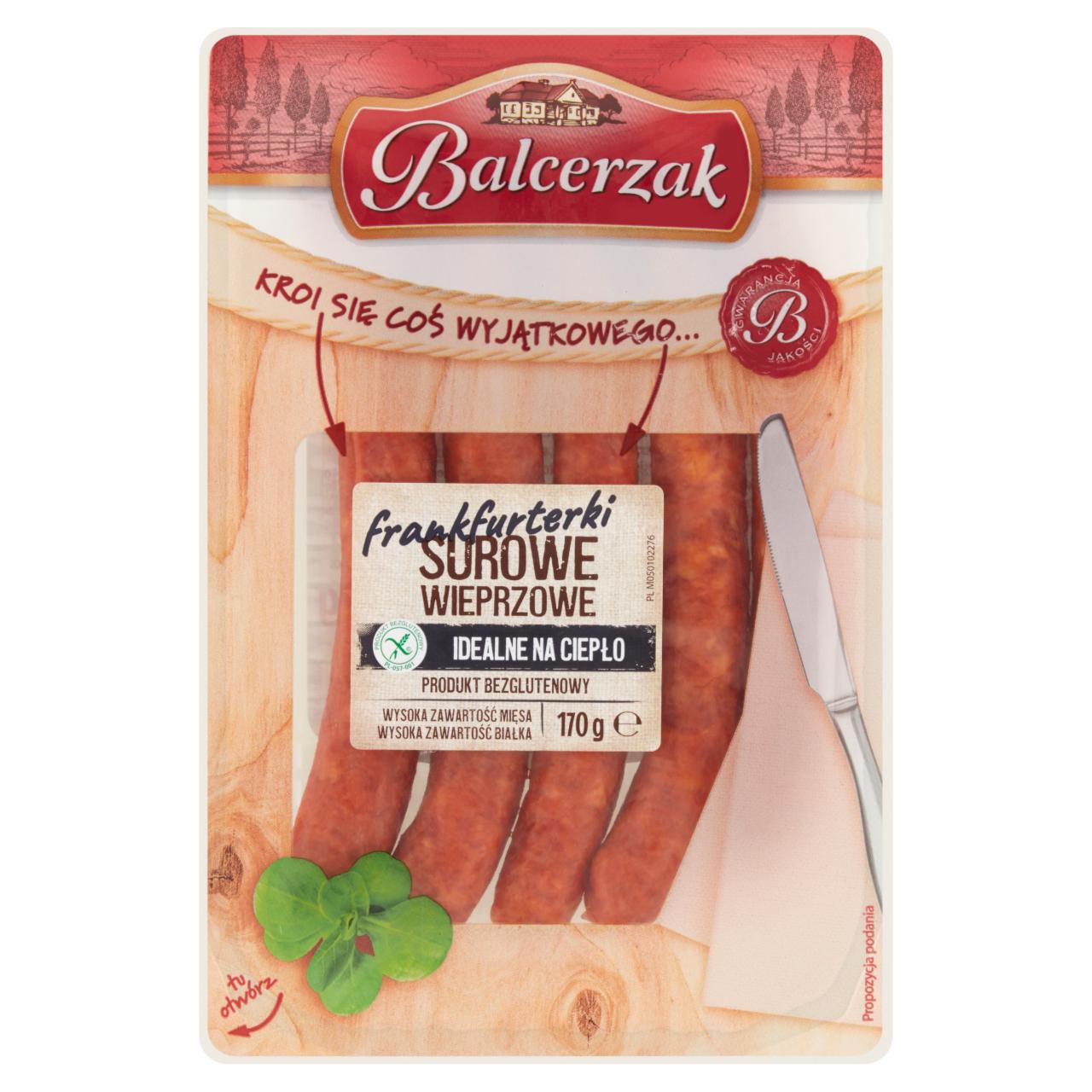 Zdjęcia - Balcerzak Frankfurterki surowe wieprzowe 170 g