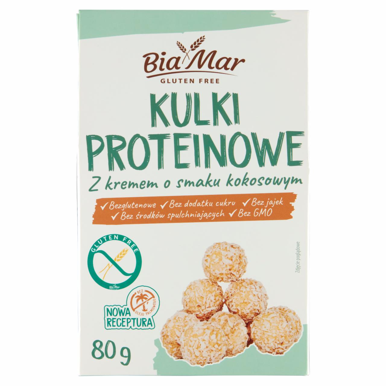 Zdjęcia - BiaMar Kulki proteinowe z kremem o smaku kokosowym 80 g