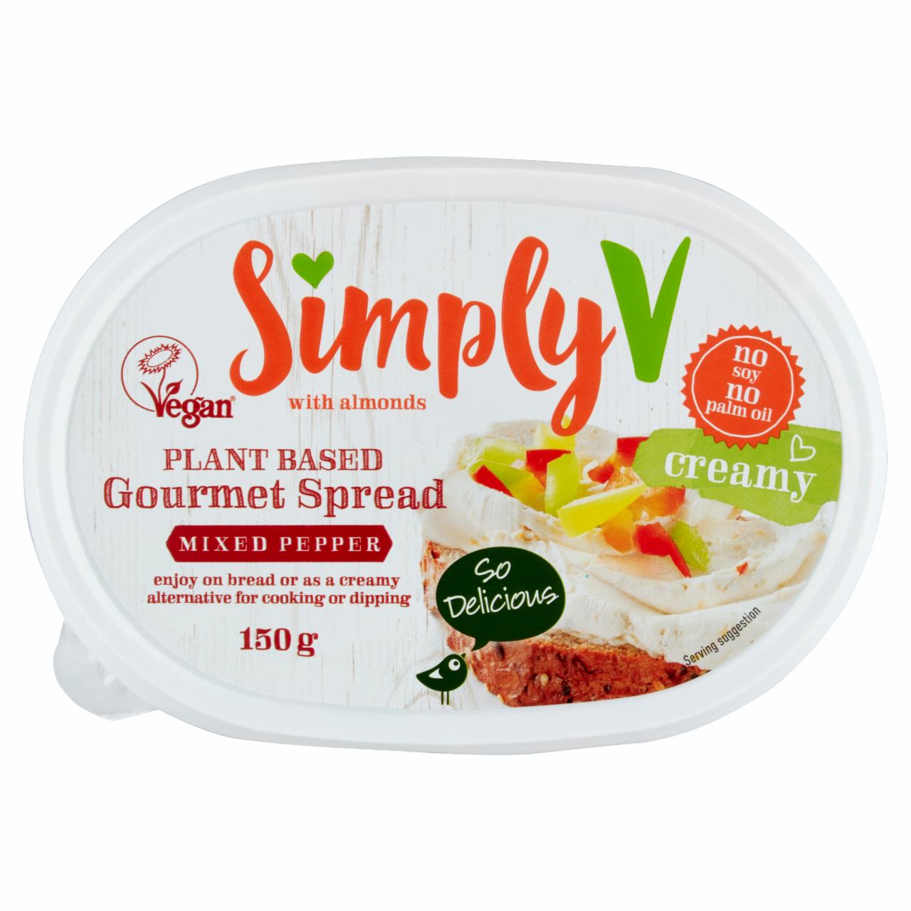 Zdjęcia - Simply V Pasta kanapkowa na bazie migdałów z papryką 150 g