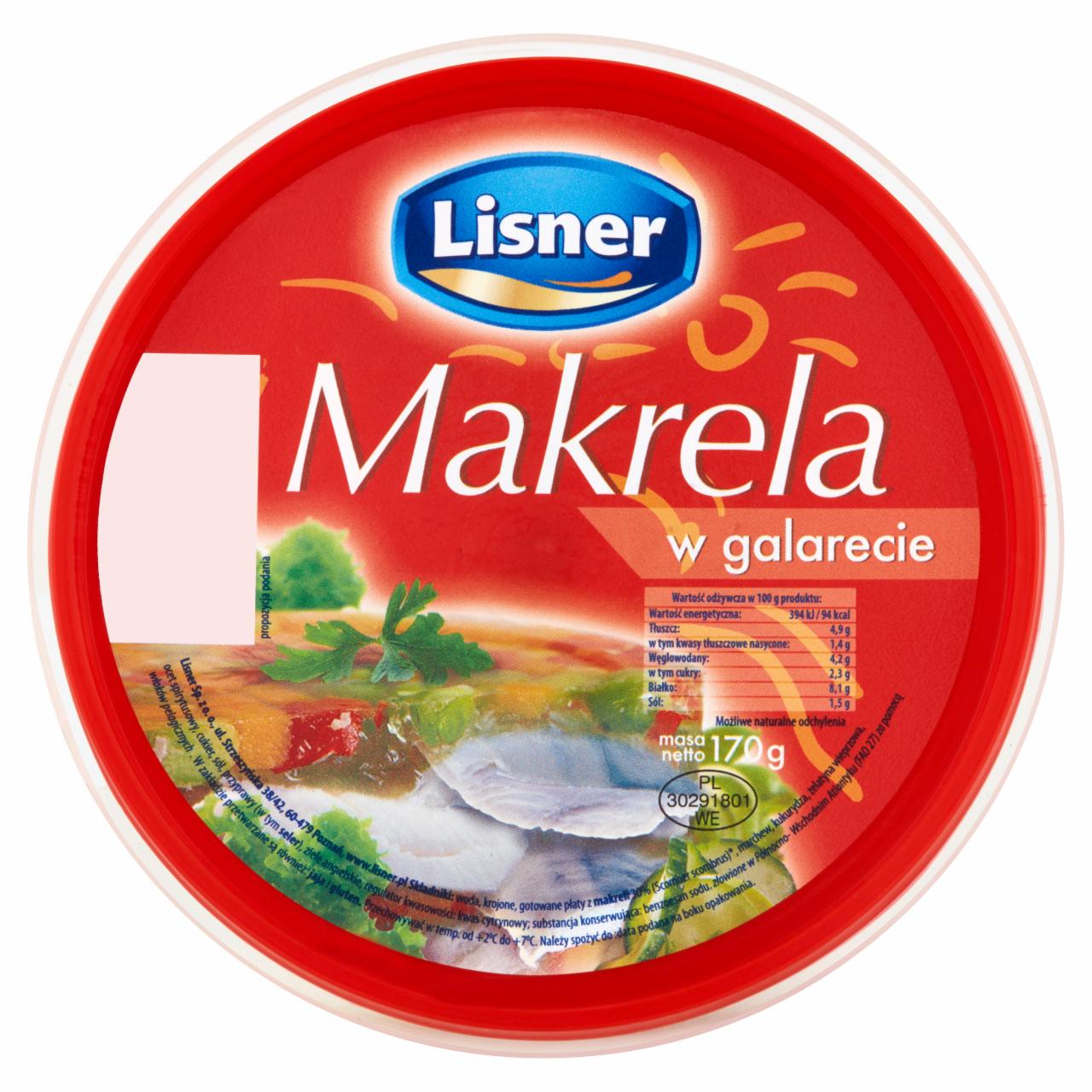 Zdjęcia - Lisner Makrela w galarecie 170 g