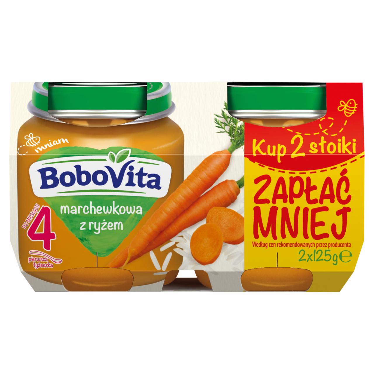 Zdjęcia - BoboVita Marchewkowa z ryżem po 4 miesiącu 2 x 125 g